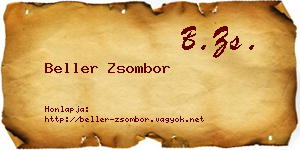 Beller Zsombor névjegykártya